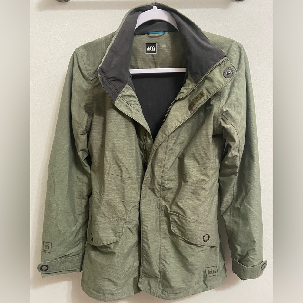 REI Element 1 raincoat.
